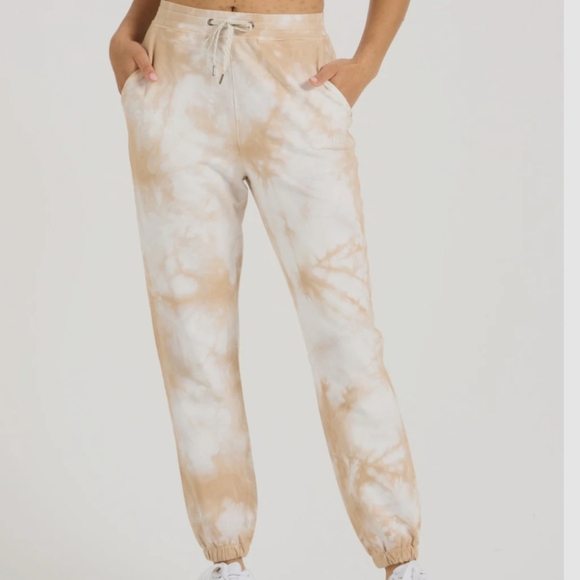 Vuori Laguna Lounge Pant 2.0 Size XXS White and Tan - Picture 1 of 8